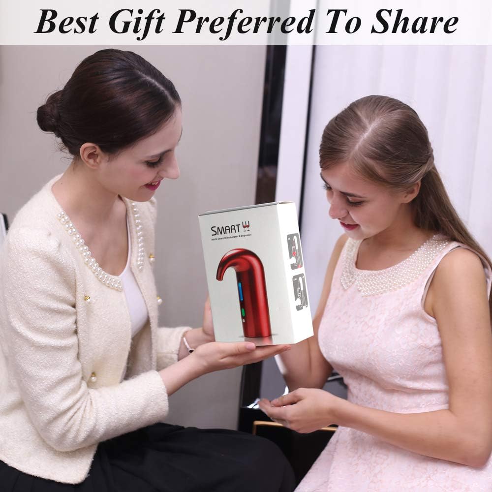 Automatic One-Touch Electric Wine Aerator Pourer and Wine Decanter