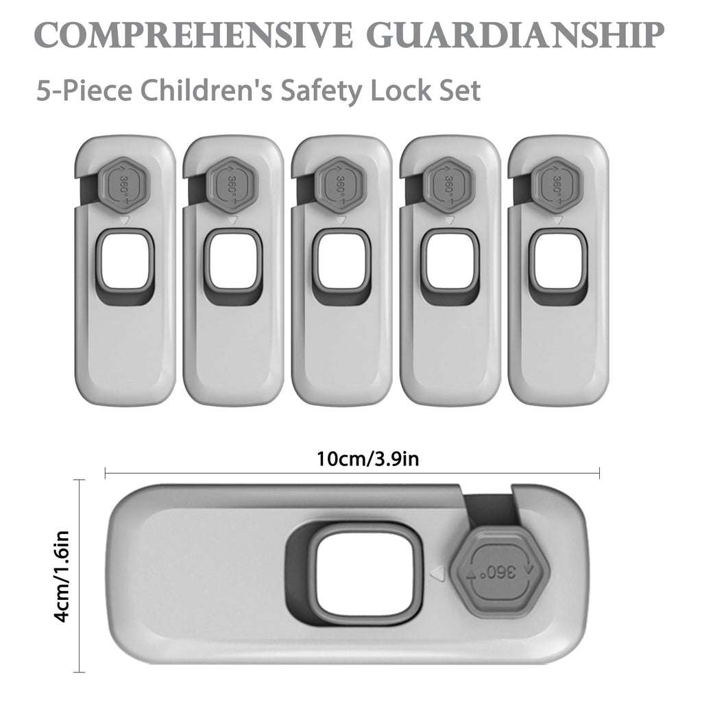 5 Pack Child Proof Refrigerator Lock, Baby Proofing Cabinet Locks, Oven Lock Child Safety, Fridge Lock, for Fridge