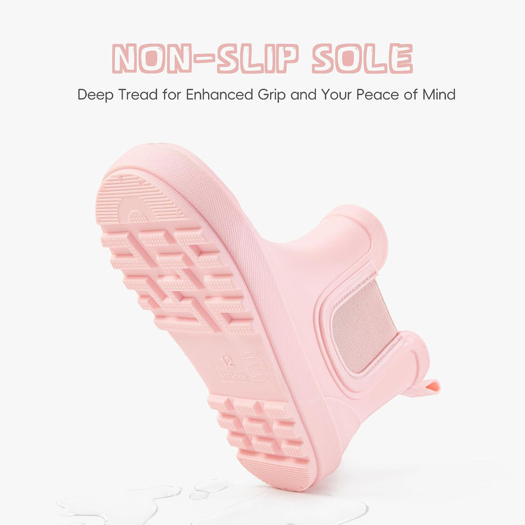 Chelsea Rain Boots for Girls Boys Waterproof Toddler to Big Kids