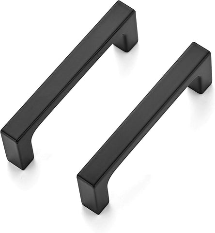 Square Cabinet Handles 10 Pack, Solid Kitchen Cabinet Pulls Drawer Pulls Kitchen Cabinet Hardware Flat Handles, 3 Inch