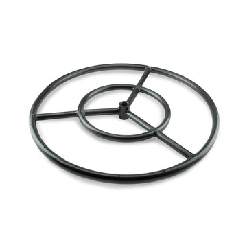 Ring Burner for Fire Pits and Fireplaces | 12 Inch, Black Metal Burner