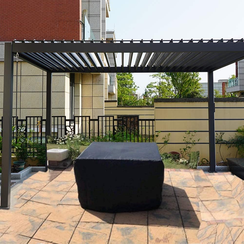 Fire Pit Cover, 34" x 34" x 30" Square Gas Fire Pit Cover, Waterproof 600D Heavy Duty Square Patio Fire Pit Table