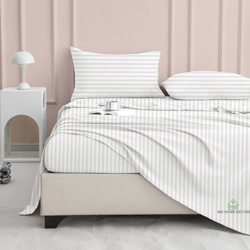 4-Piece Queen Sheet Set, 100% Egyptian Cotton, High Thread Count, Deep Pockets up to 16 Inch, Soft & Breathable