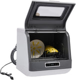 Portable Countertop Dishwasher Compact Dishwasher,3 Washing Programs,75°C Hot Air Drying,360° Rotati