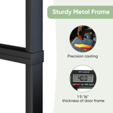 36in x 84in Frosted Glass Barn Door with 6FT Top Mounted Hardware kit Include Soft Close Mechanism B