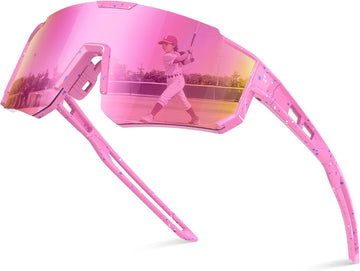 Kids Polarized Sunglasses for Boys & Girls, Youth Baseball Softball Cycling Sports Sunglasses UV Protection