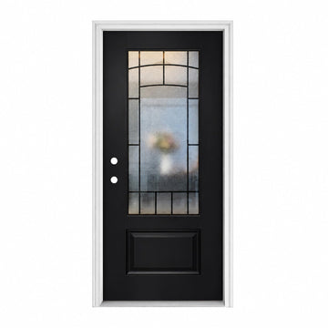 36"x80" Fiberglass Entry Door with Vinyl Frame, Right-Hand Inswing