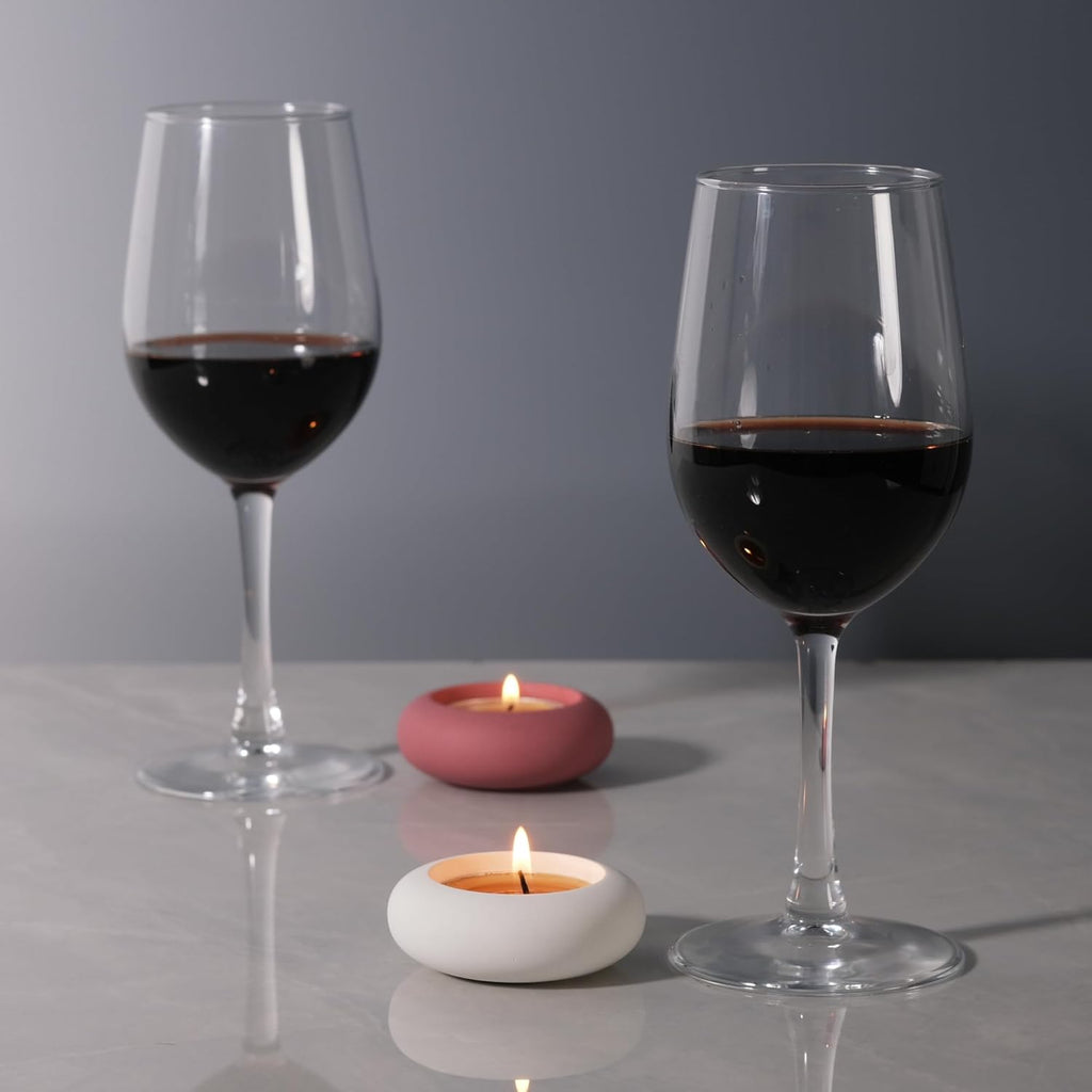 Handmade Decorative Pebble Tealight Candle Holders Set of 8 - Handcrafted Home Decor Accent for Calming Earthy
