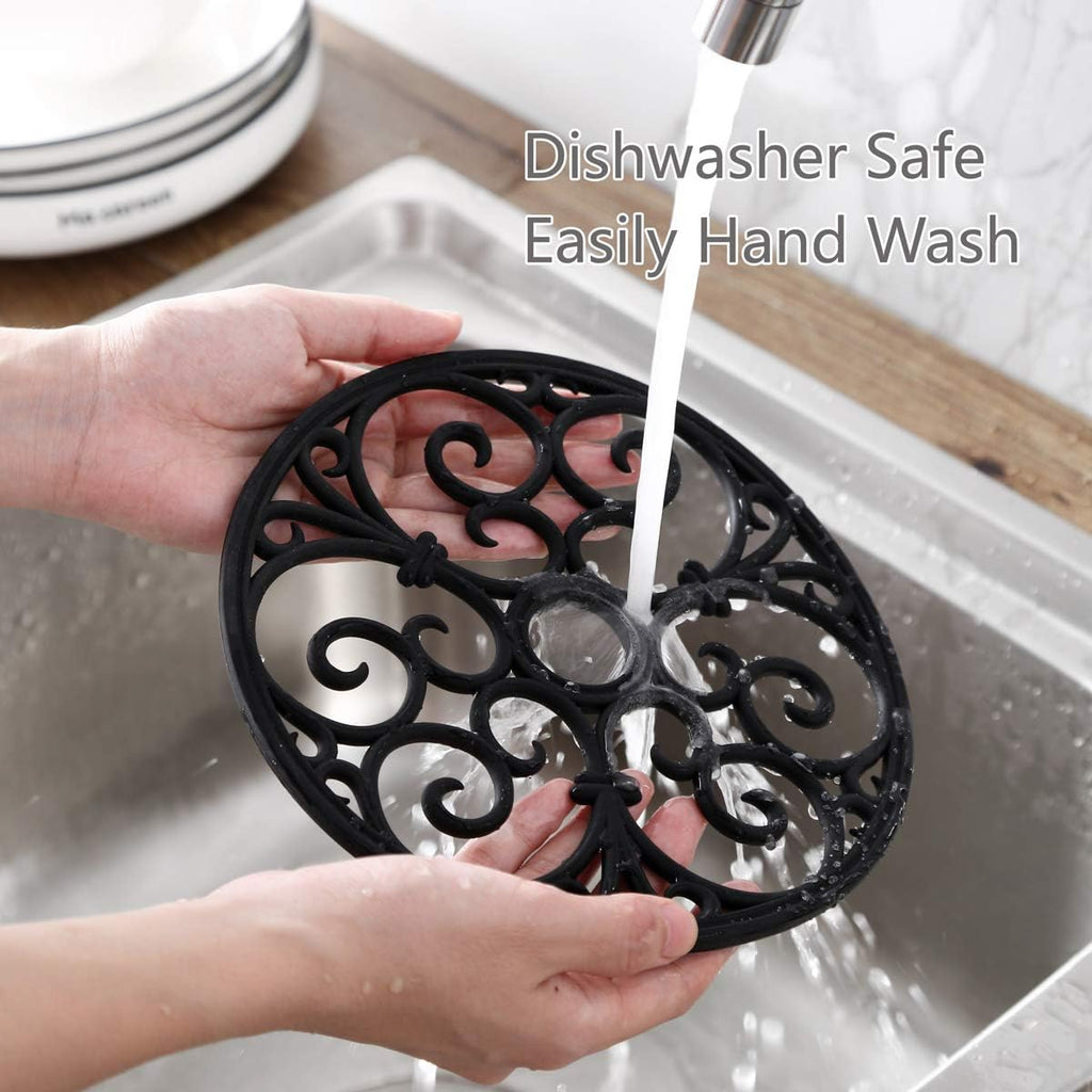 Silicone Trivet for Hot Dishes, Hot Pot and Pads - Protect Countertop from Hot Pot and Pans Coming Out from the Oven - Set of 3