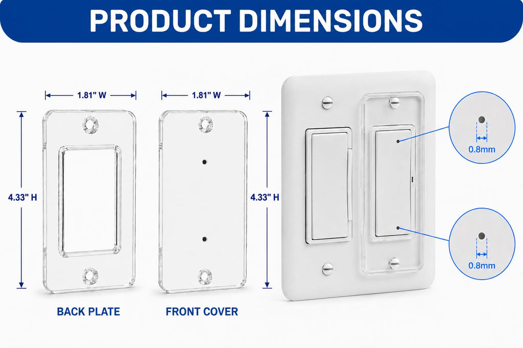 Child Proof Light Switch Cover Guard for Decora/Rocker Switches