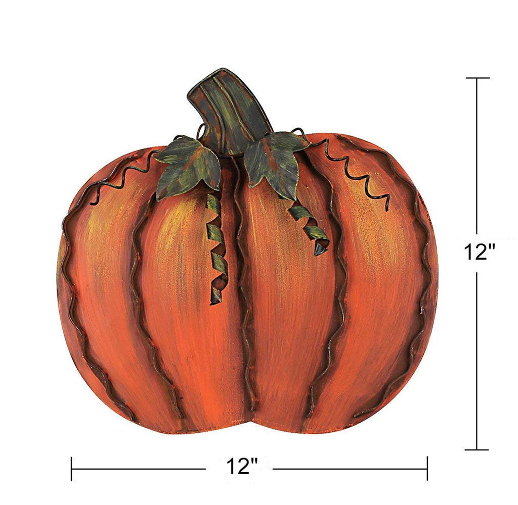 Metal Pumpkin Decor Outdoor Fall Decor Sign for Porch Autumn Standing
