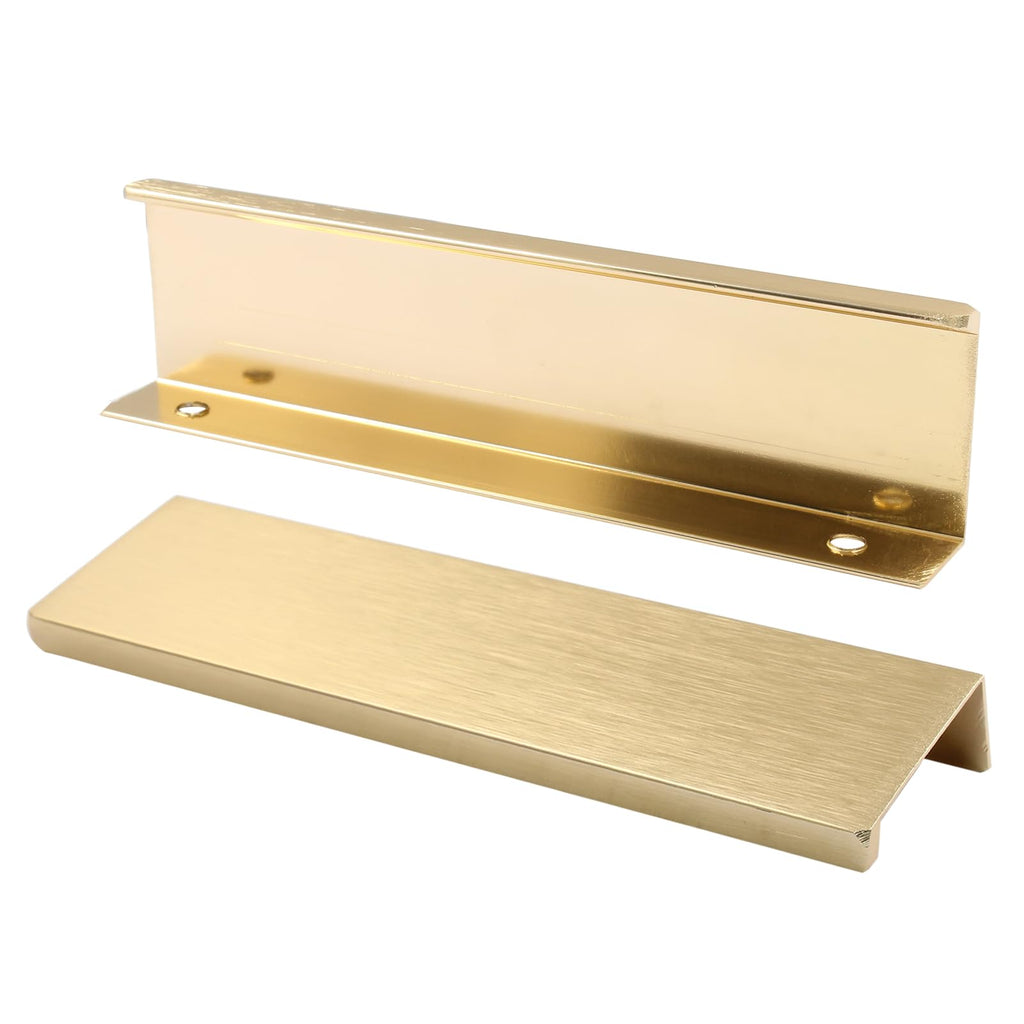 12 Pack 4.72"/120mm Brushed Brass Hidden Cabinet Pulls