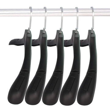 Suit Hangers for Men 20 Pack, Extra Wide Suit Hanger Non Slip Width 17.7", Thick Plastic Coat Hangers Black with
