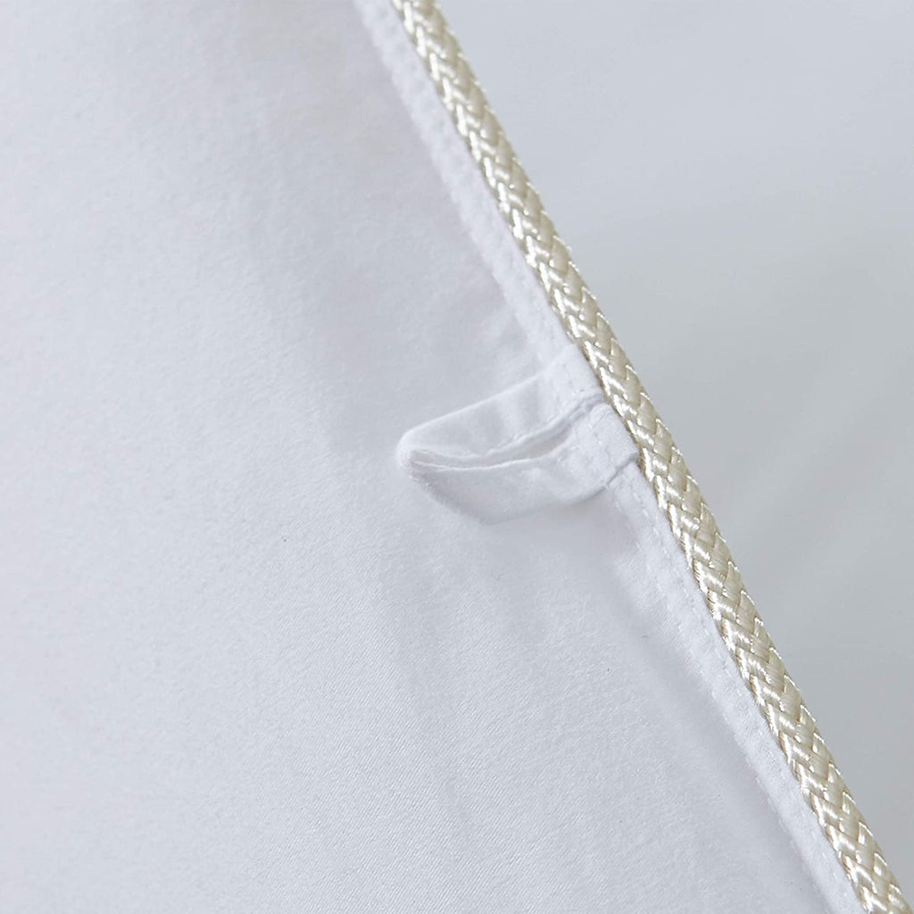 Luxurious Goose Down Feather Fiber Comforter Duvet Insert, Plain Solid Design, White 108 x 98, Premium Baffle Box