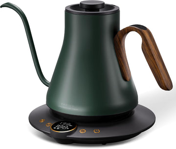 Gooseneck Electric Kettle, ±1°F Precise Temperature Control, 1500W Fast Heating, Pour Over Coffee & Tea Kettle with