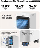 Portable Air Conditioners 12000 BTU 5-in-1 Smart WiFi APP Control, Cooling Dehumidifier Fan Sleep Mode, Window Kit