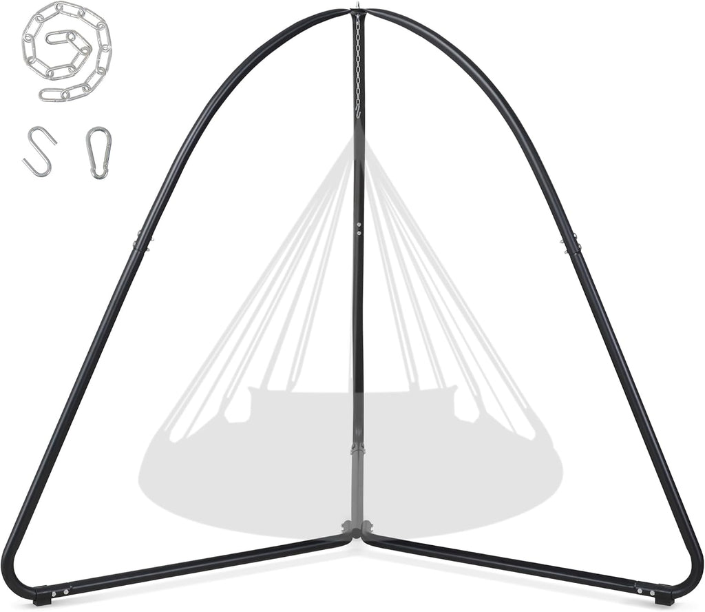 Tripod Hanging Chair Stand - 400lbs Capacity, Heavy Duty Steel, Rust Resistant, Stable Hammock Frame for Air Porch