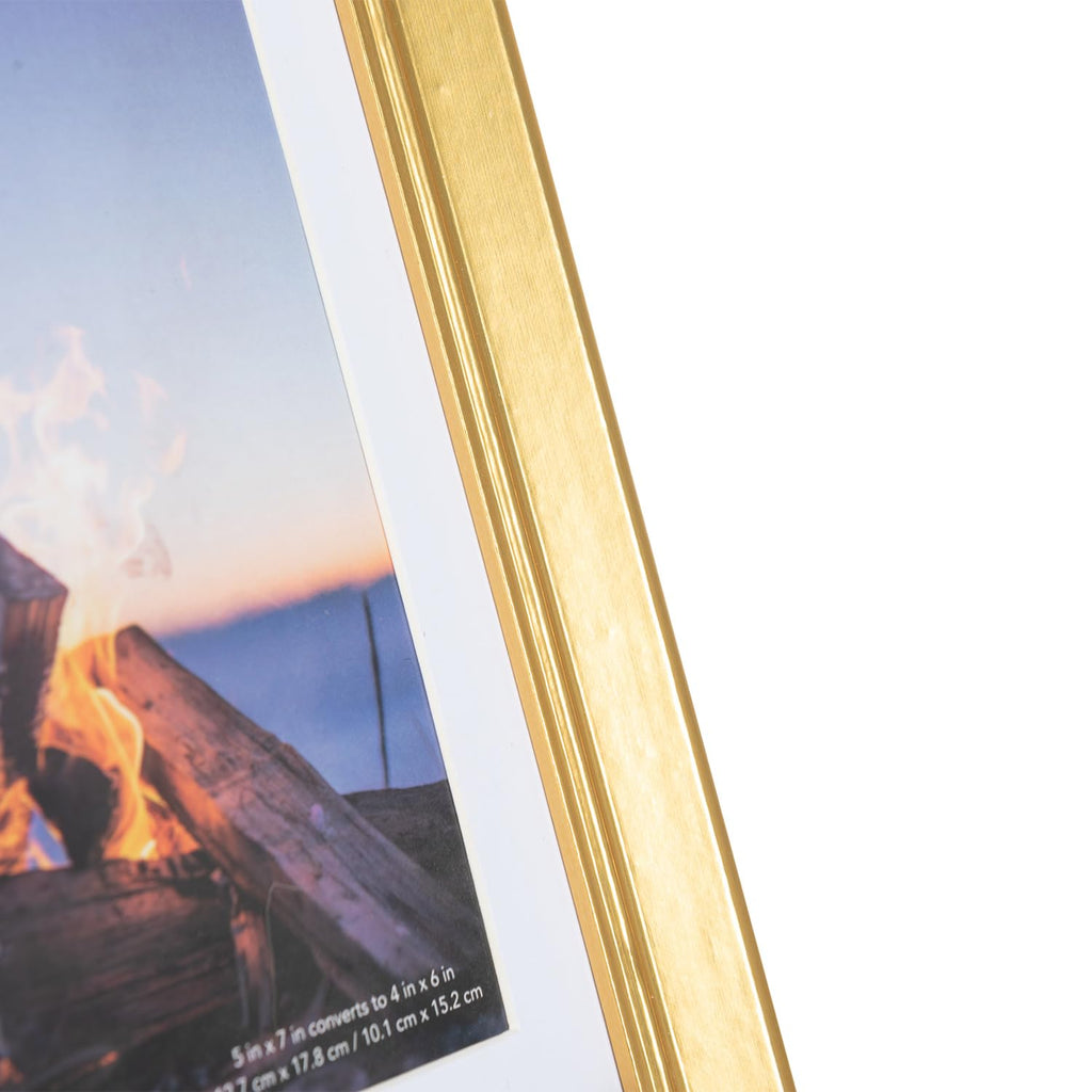 11x14 Picture Frame Gold 2 Pack, Display 11x14 without Mat or 8x10 with Mat, Wall Gallery Photo Frames