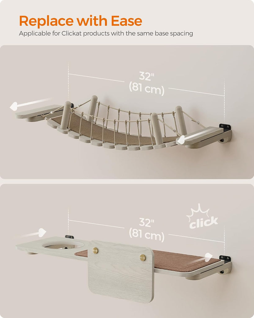 Cat Wall Furniture, Set of 1, Replaceable Washable Parts