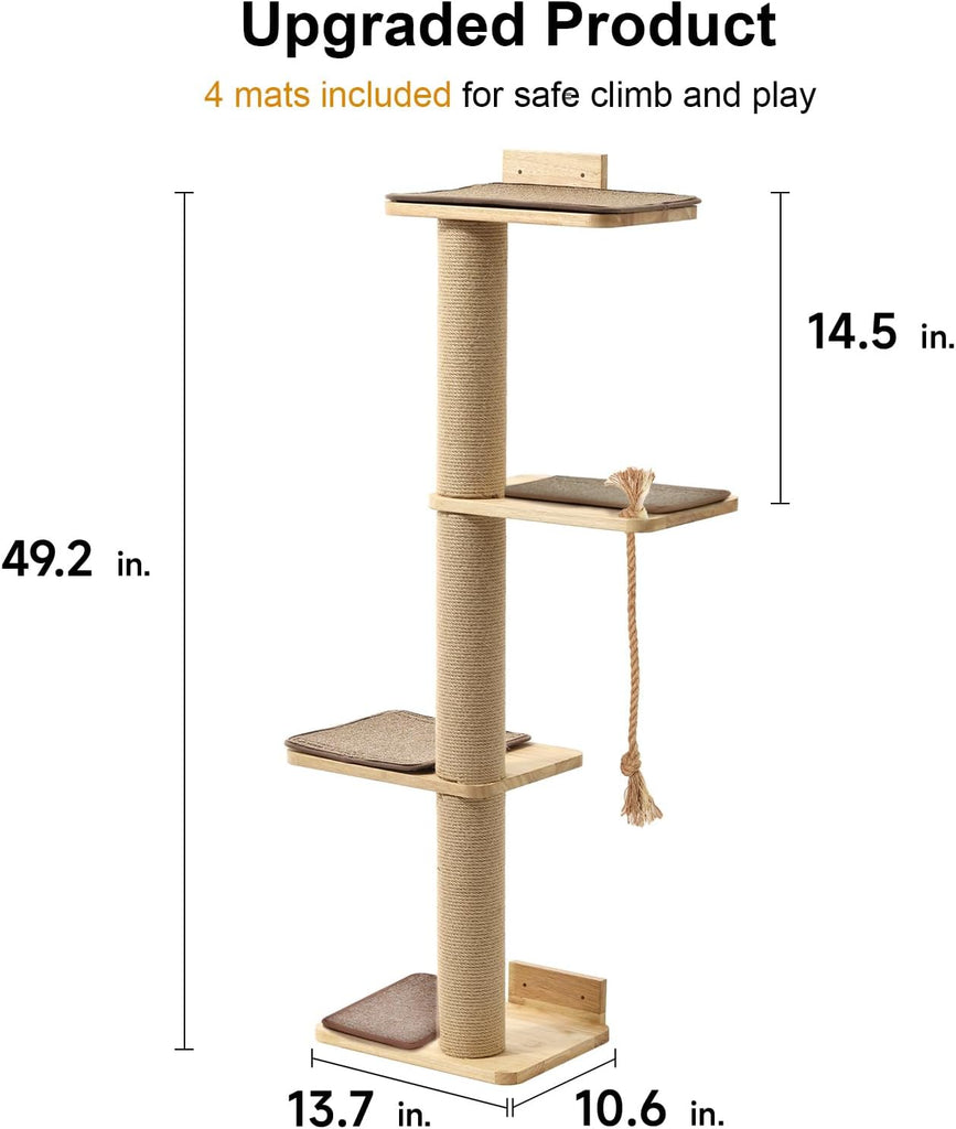 Cat Scratching Activity Tree Wall Mounted