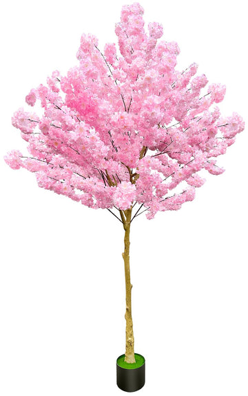 Artificial Cherry Blossom Tree 8.5ft, Faux Cherry Blossom Tree Fake Pink Artificial Tree for Wedding Home Office