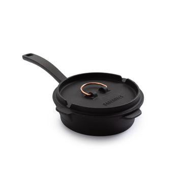 6-Inch All-In-One Cast Iron Skillet Set- Skillet with Cast Iron Dutch Oven Style Lid - Camping Cookware Set