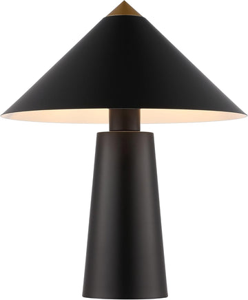 Syuna Black/Gold 17-inch Table Lamp (LED Bulb Included)