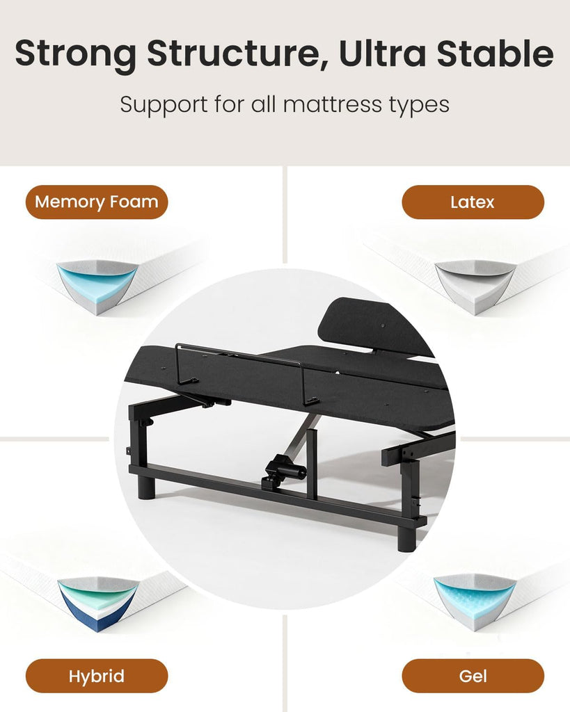 King Adjustable Bed Frame with Zero Gravity Wireless Remote, Easy Assembly