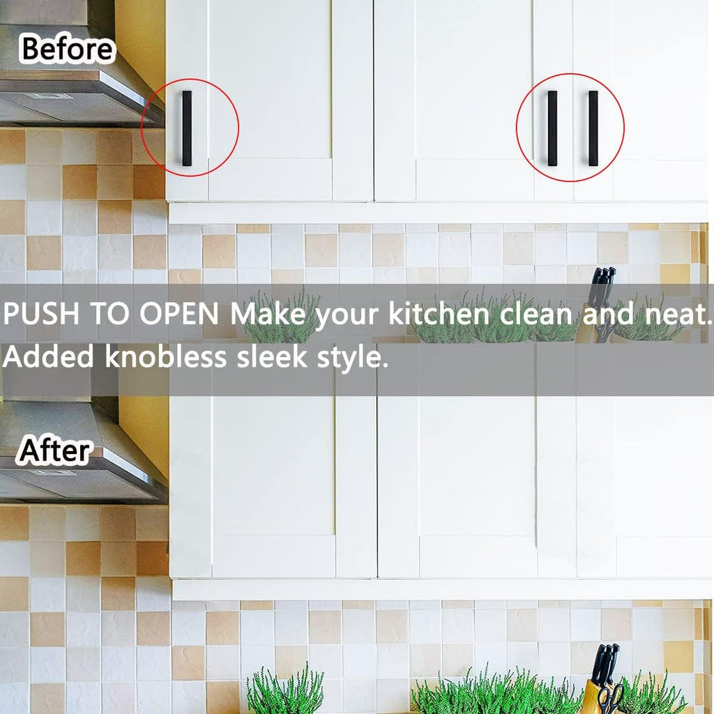 Push to Open Door Latch Cabinet Hardware 4 Pack Magnetic Push Latches & Lock for Hidden Door Heavy Duty Magnet Push