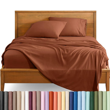 King Sheet Set - 1800 Ultra-Soft (King, Terracotta)