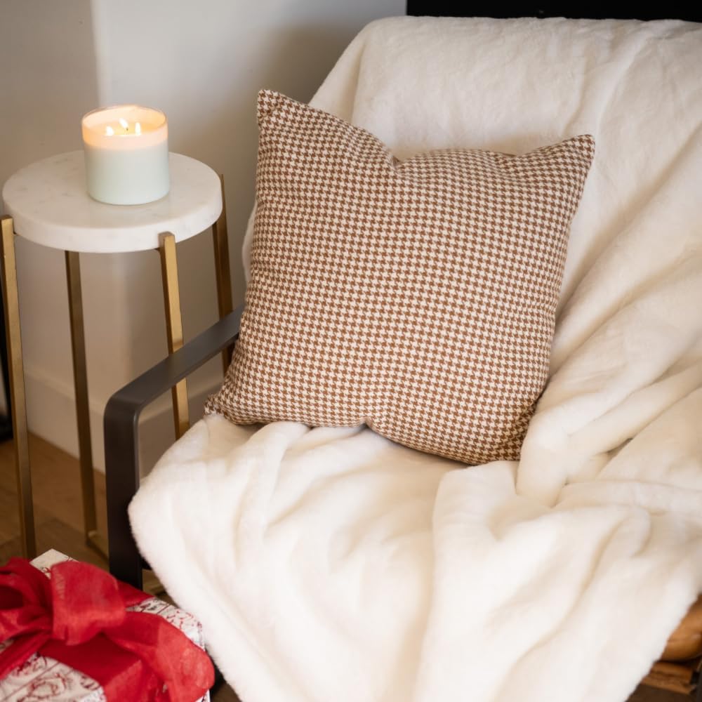 Luxury Large Faux Fur Blanket 60"x80" - Premium Double-Sided Plush Throw for Bed & Couch - Shed-Free, Machine