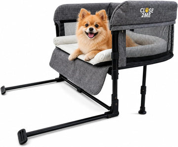 Close2Me Elevated Pet Bed - Bedside Mattress for Cats and Small Dogs - Comfortable, Cozy Design with Tool-Free