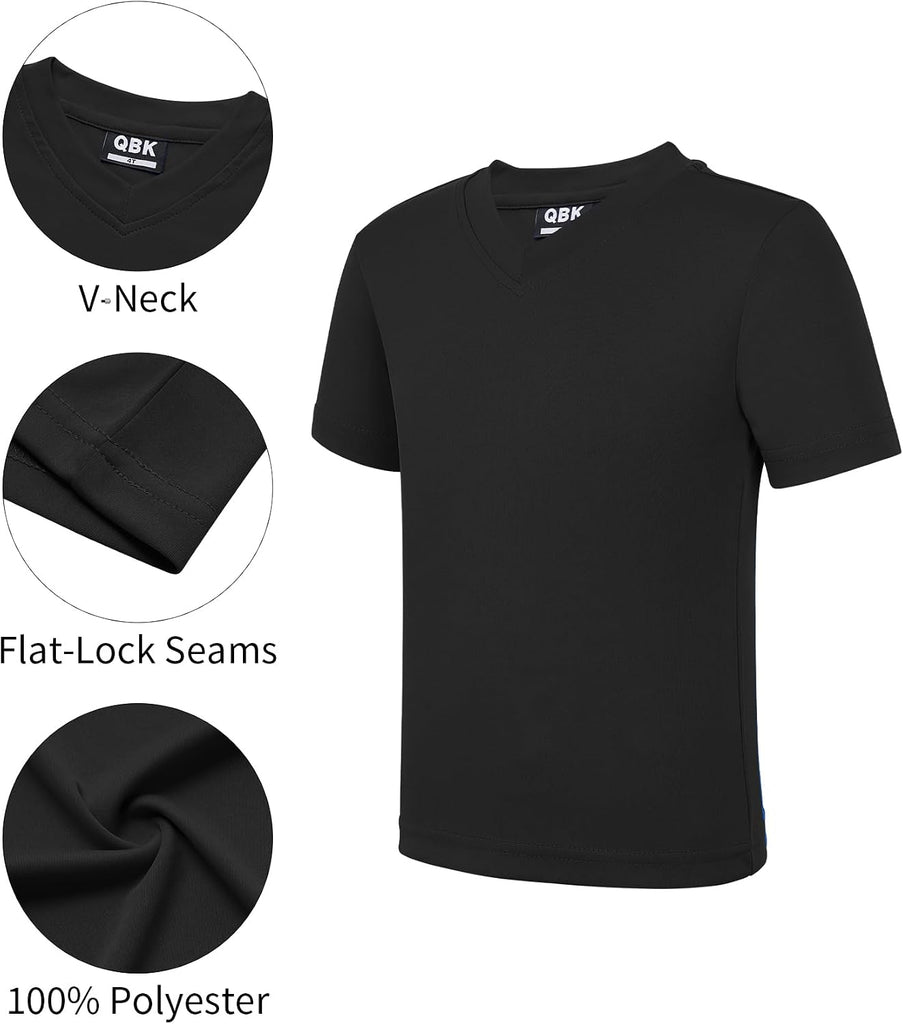 To Youth Neon T Shirt Kids Rash Guard UPF 50+ V-Neck Dry Fit Athletic Short Sleeve Shirts for Boys and Girls
