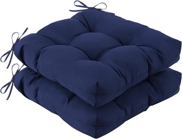 Outdoor Chair Cushions Set of 2, 19" x 19" x 5", Waterproof Outdoor Seat Cushions Furniture, Fade-Resistant Patio