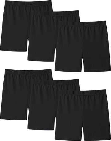 6 Pack Girls Biker Shorts Under Dresses Bike Short for Toddler Kids