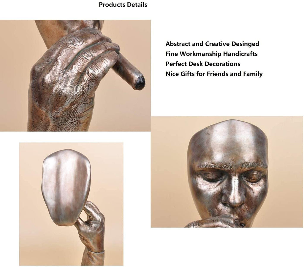 Creative and Abstract Man Figure Figurine Smoking Cigarette, The Thinker Statue & Face Sculptures Home Decor, Exquisite