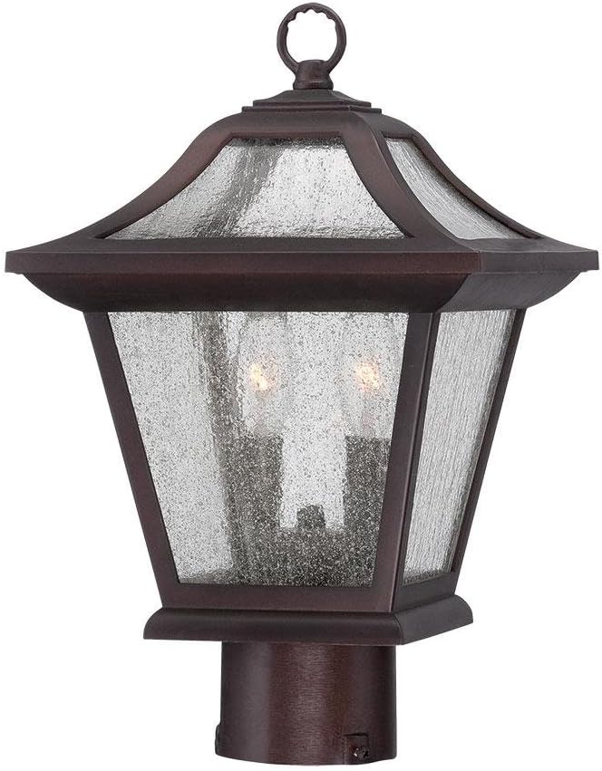 Aiken Collection 2-Light Outdoor Light Fixture Post Lantern, Architectural Bronze