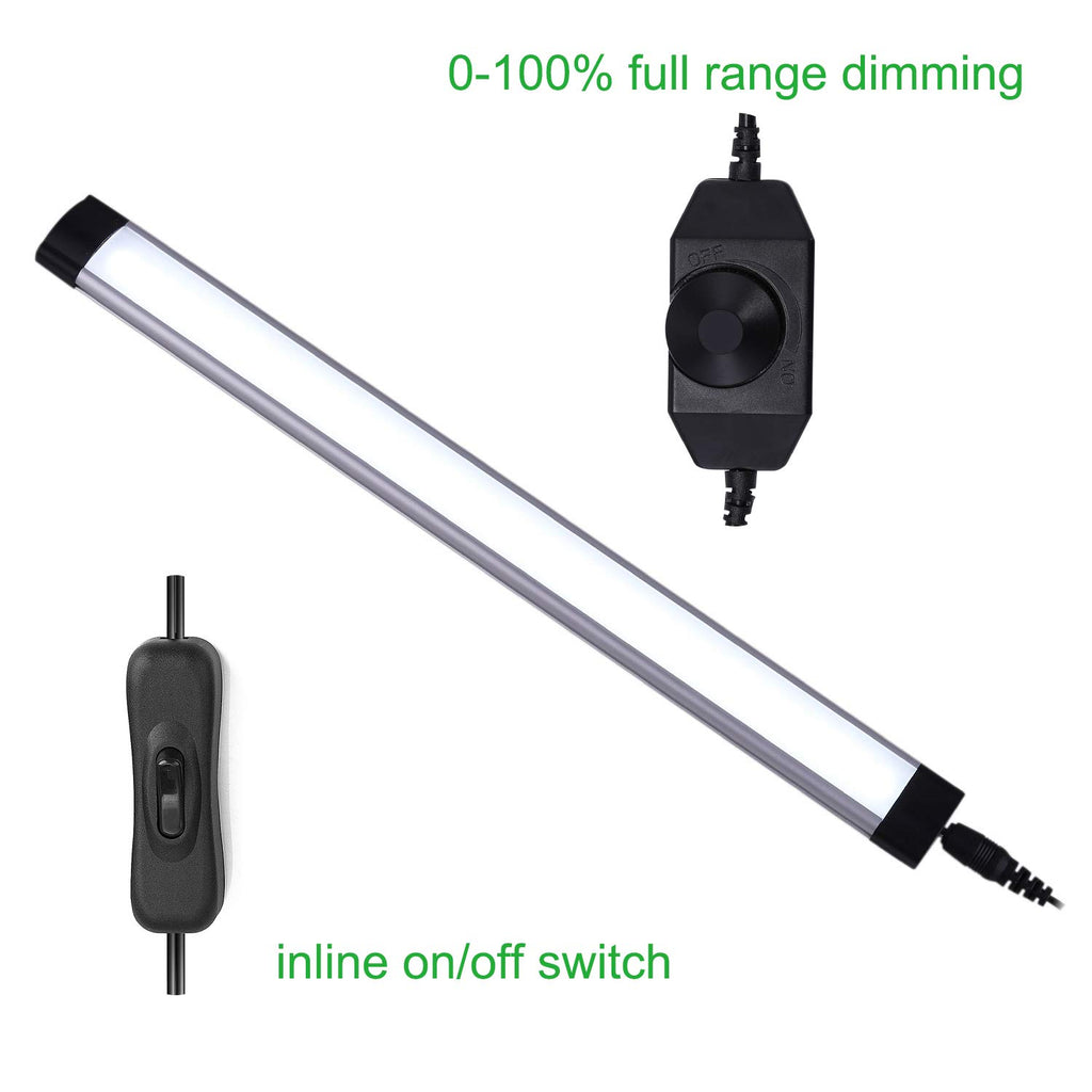 LED Under Counter Light Rigid Bar Kit, Plug in Corded 12V LED Under Cabinet Lighting Dimmable with Switch for Counter