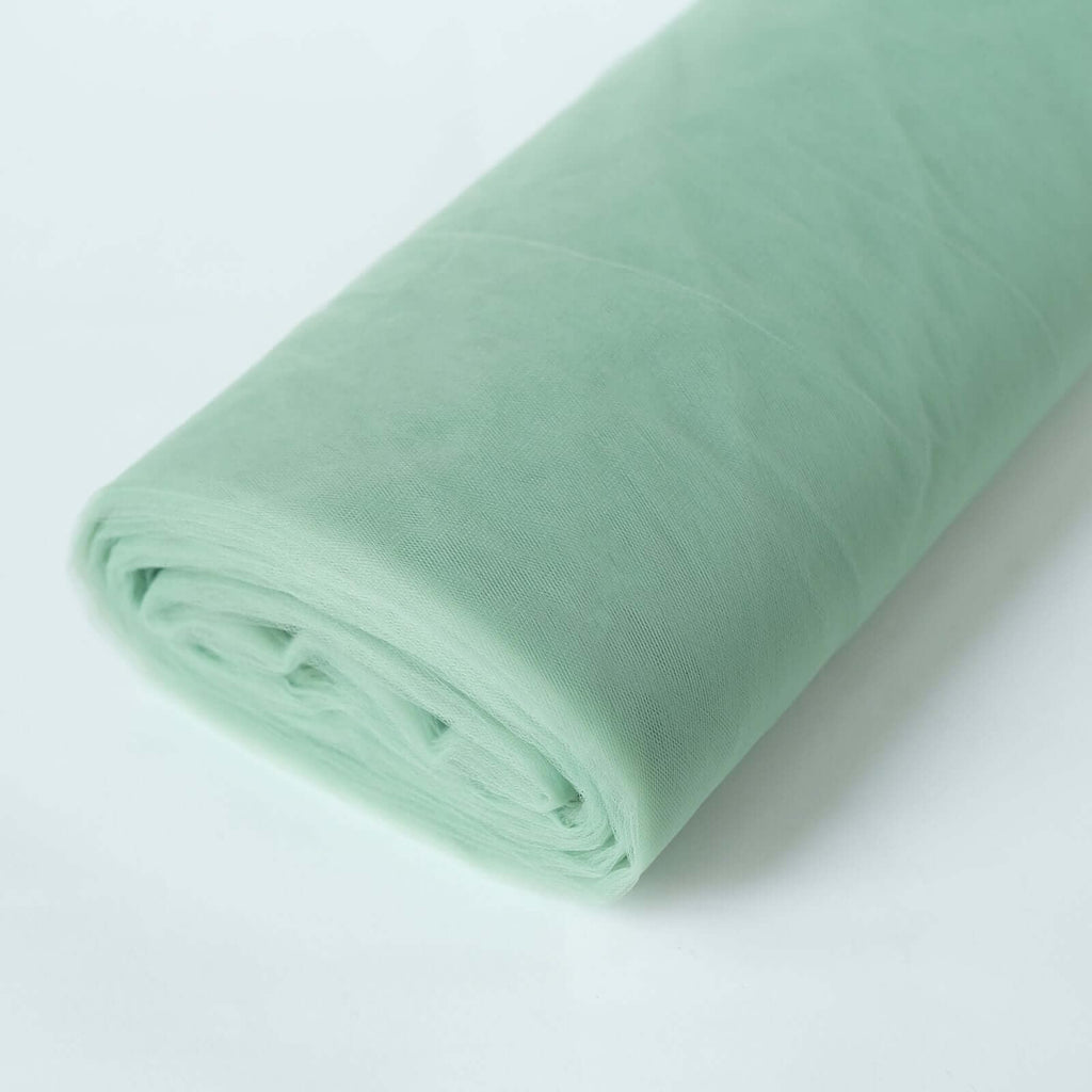 108" x 50 Yards Extra Large Soft Wedding Tulle for Party Decorations Banquet Event Sewing DIY Crafts Fabrics - Sage