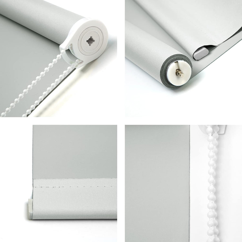 Blackout Roller Shades for Window Light Gray