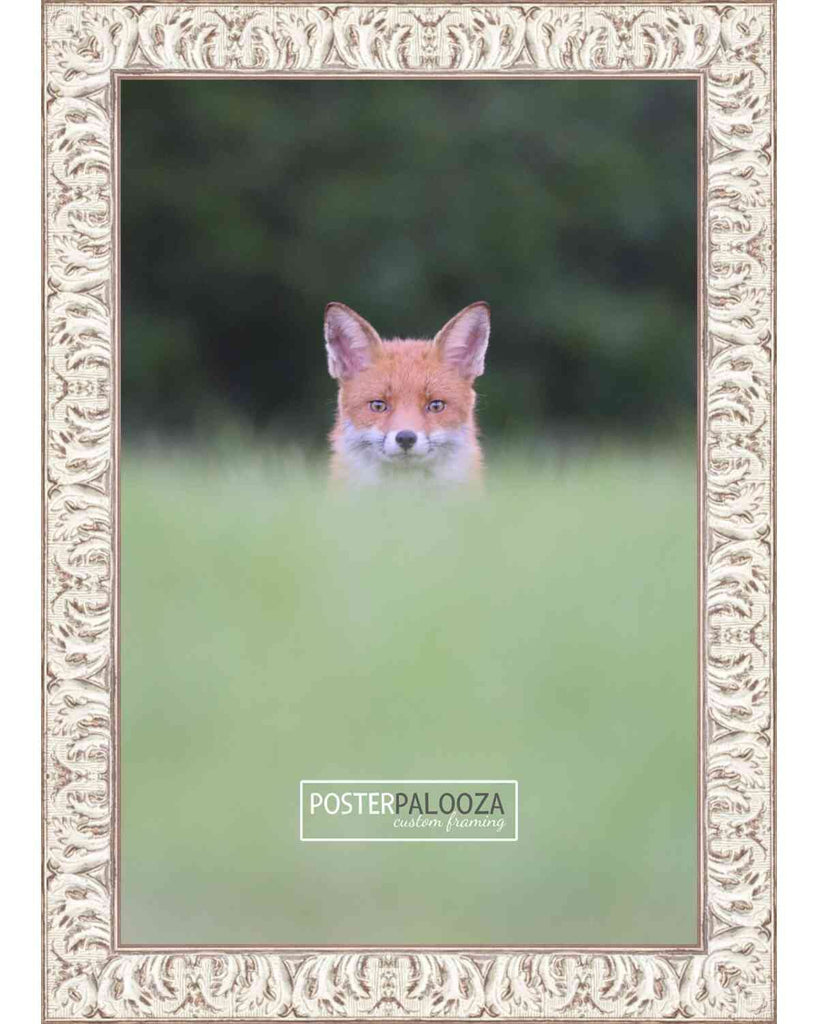 23x23 Frame Gold Ornate Whitewashed Wood Picture Square Frame - Picture Frame Includes UV Acrylic, Foam Board