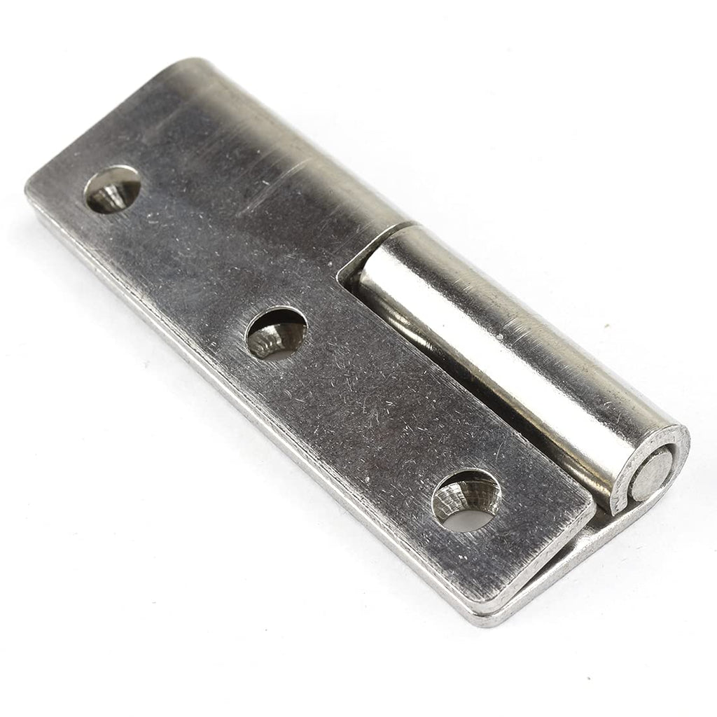 2pcs Lift Off Hinges Small Slip Joint Stainless Flag Hinge-Lift Off Left Handed Lid Door - 3-inch Long 6 Holes Lift