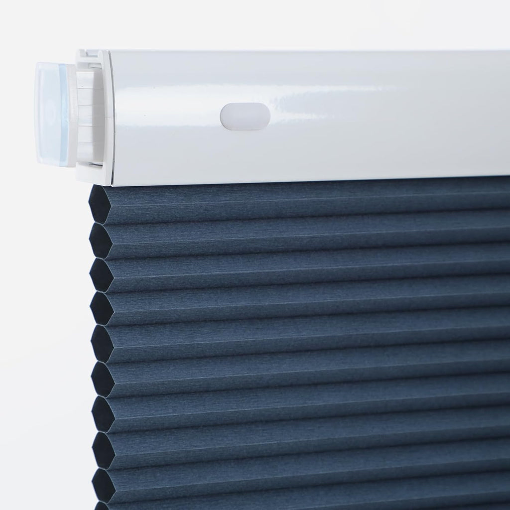 Cordless No Drill Blackout Cellular Shades, Tool-Free Instal - Dark Blue