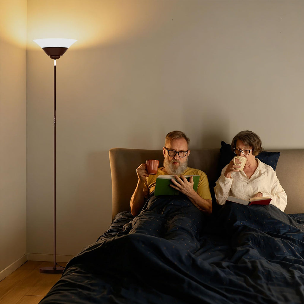 Floor Lamps, 72" Tall LED Standing Lamp with Remote/Button Control - 30W Stepless Dimmable Modern