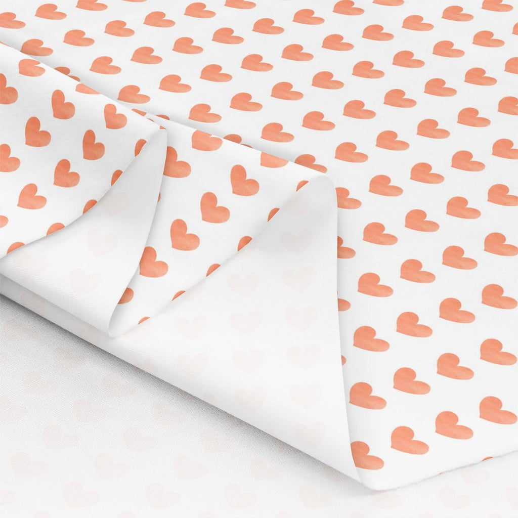 Love Fabric by The Yard Soft Polyester, Heart Pattern Upholstery Fabric for Chairs, Girly Cartoon Love Geometric