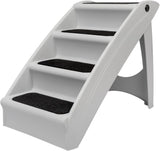CozyUp Folding Dog Stairs, Portable Indoor/Outdoor Pet Steps for Bed & Couch, Grey, 25 Inch