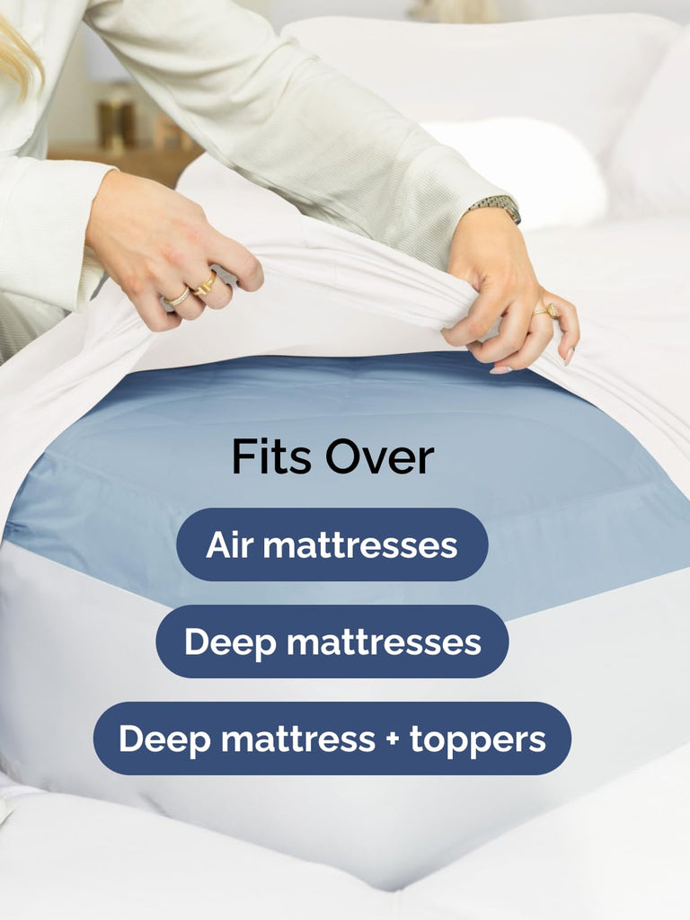 CGK Extra Deep Cal King Sheet Set - 6pc Cooling Sheets - Antique White
