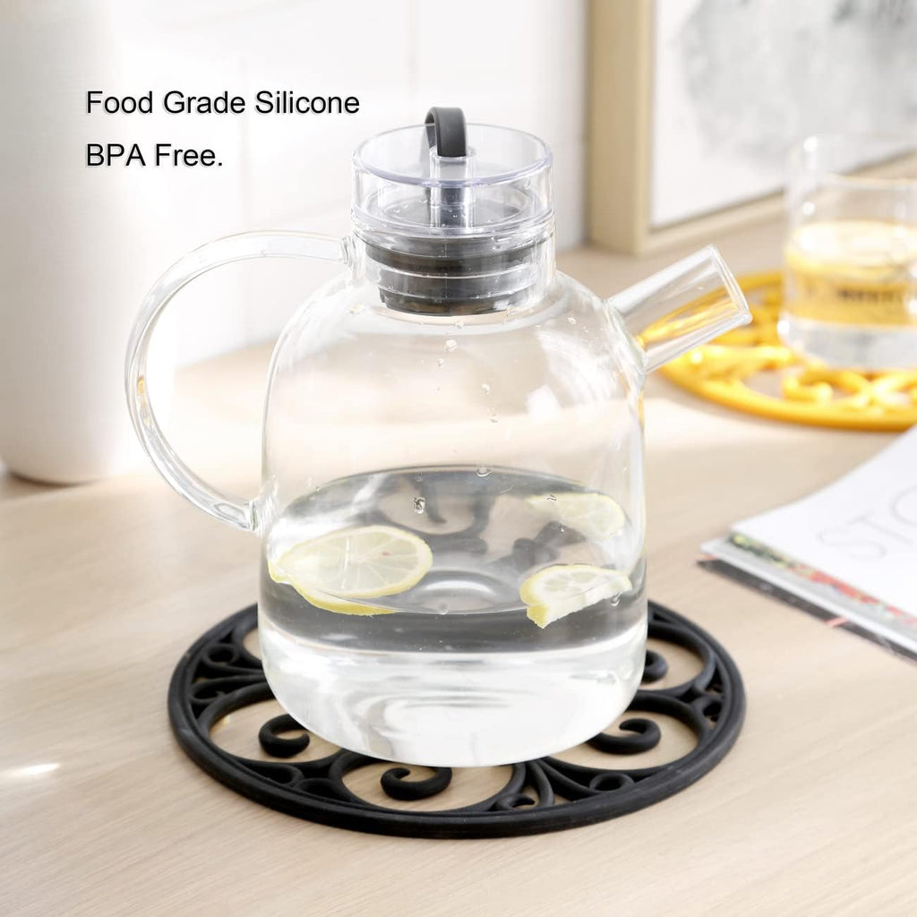 Silicone Trivet Mat - Hot Pot Holder Hot Pads for Table & Countertop - Teapot Trivet Kitchen Trivets - Non-Slip & - Set of 3