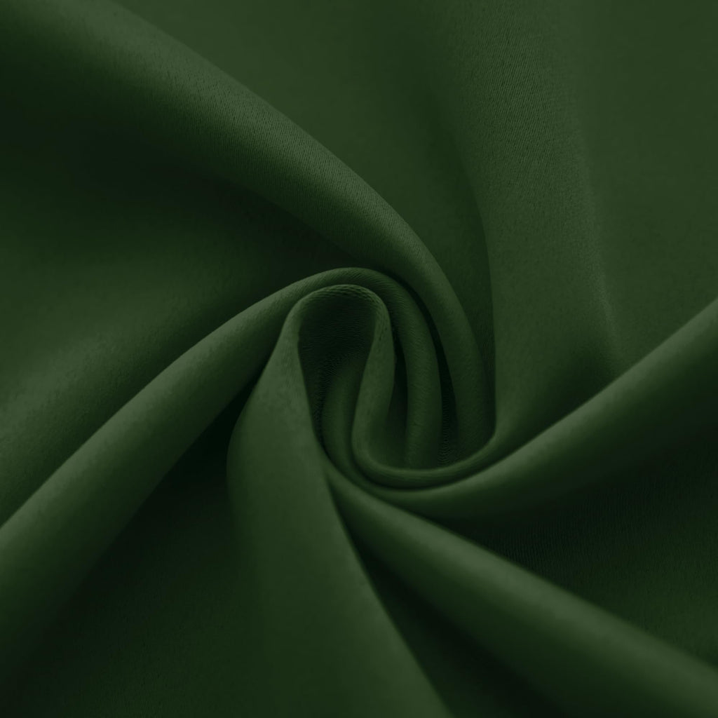 Olive Green Kitchen Valances for Windows 18 Inches Long, Rod Pocket Modern Room Darkening Window Valance Curtains