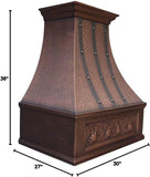 36 Inch Copper Wall Mount Range Hood